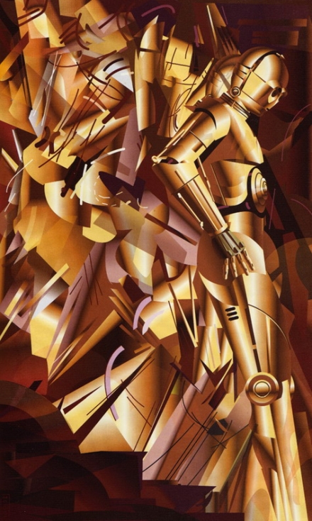 Marcel Duchamp's C3P0 descending staircase